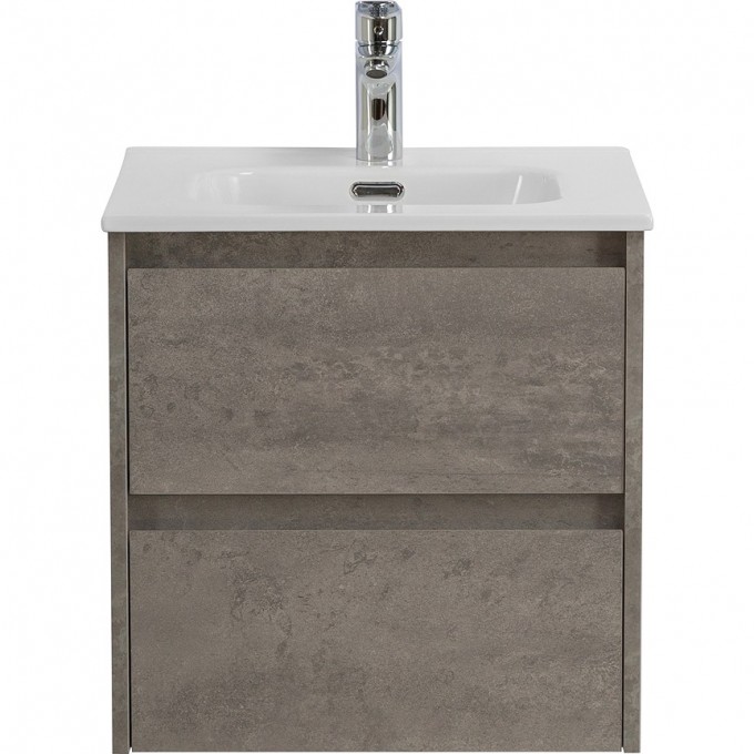 База под раковину BELBAGNO подвесная с двумя выкатными ящиками, Cemento Grigio, 500x460x500 KRAFT-500-2C-SO-CG