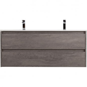 База под раковину подвесная BELBAGNO KRAFT-1200-2C-SO-2-CG для раковины с двумя чашами, Cemento Grigio, 1200x460x500 База под раковину подвесная BELBAGNO KRAFT-1200-2C-SO-2-CG для раковины с двумя чашами, Cemento Grigio, 1200x460x500