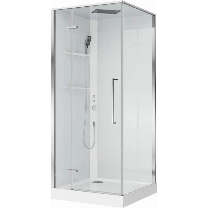 Душевая кабина BELBAGNO UNO 90x90x212,5 см L UNO-CAB-A-1-90-C-Cr-Bi-TOP-L