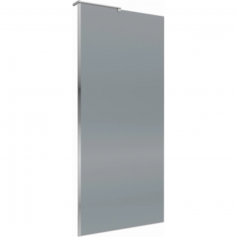 Душевая перегородка BELBAGNO UNO UNO-L-1-TB-80-GR-Cr 80 см, профиль хром, стекло графитовое