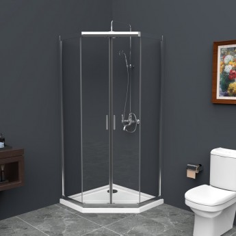 Душевой уголок BELBAGNO UNO-195-PH-2-100/80-C-Cr Душевой уголок BELBAGNO UNO-195-PH-2-100/80-C-Cr