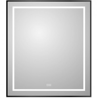 Зеркало BELBAGNO SPC-KRAFT-700-800-LED-TCH-WARM-NERO в алюминиевой раме со встроенным светильником, сенсорным выключателем и подогревом, 700x32x900 Зеркало BELBAGNO SPC-KRAFT-700-800-LED-TCH-WARM-NERO в алюминиевой раме со встроенным светильником, сенсорным выключателем и подогревом, 700x32x900